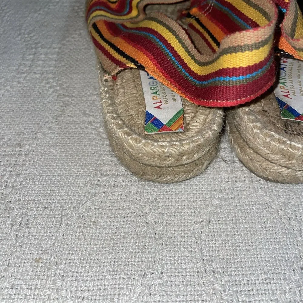 Aspargatus Women’s Casual Espadrilles Size 37 U.S. 6 M Multicolor Canvas Beach